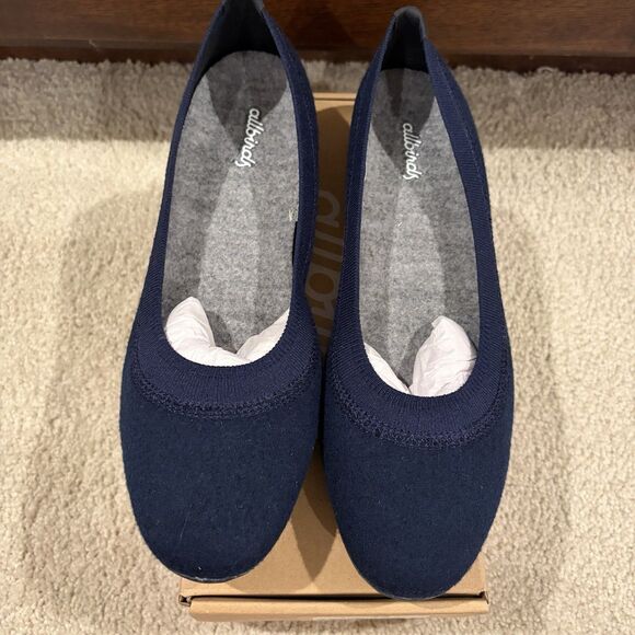 NEW Allbirds Wool Breezer Women Flats Shoes Size 9.5 Deep Navy Machine Washable - Picture 2 of 10